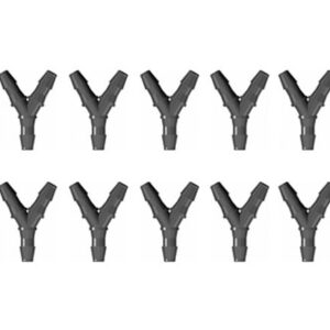 Y Tube Fitting ID Tubing 6.4MM Nylon Black (10 pcs)
