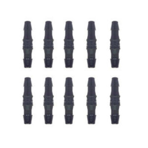 Straight Through Tube Fitting ID Tubing 1.6 Nylon Black (20 pcs)