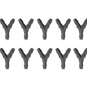 Y Tube Fitting ID Tubing 6.4MM Nylon Black (20 pcs)