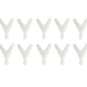 Y Tube Fitting with 400 Series Barbs, 1/16" (1.6 mm) ID Tubing (20 pcs)